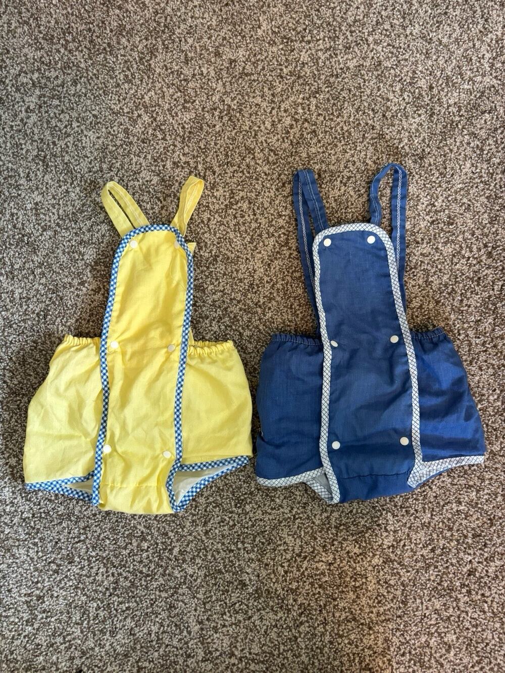 Vintage Baby Clothes Lot Of 2. Cotton w/Rubber Linings.